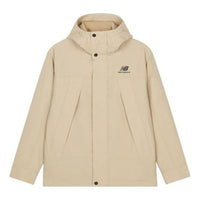 New Balance Logo Print Windproof Jacket Asia Sizing 'Beige' AMJ23357-INC