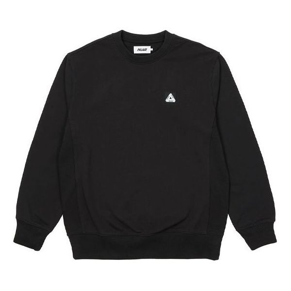 PALACE Unisex Square Patch Crew Logo Sweatshirt Black P20CW006