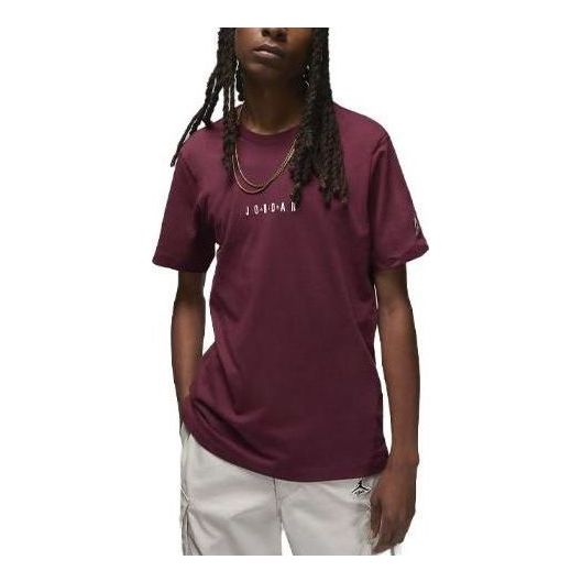 Air Jordan Air Embroidered T-Shirt 'Cherrywood Red' DM3182-680