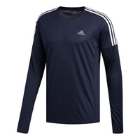 adidas Run 3s Ls M Printing Logo Running Long Sleeves Blue EK2858