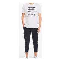 PUMA Box Printing Round Neck Short Sleeve White 581908-02