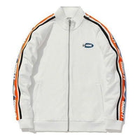Li-Ning Sports Fashion Series Logo Printing Side Stripe Stand Collar Zipper Jacket 'White' AWDRH29-1