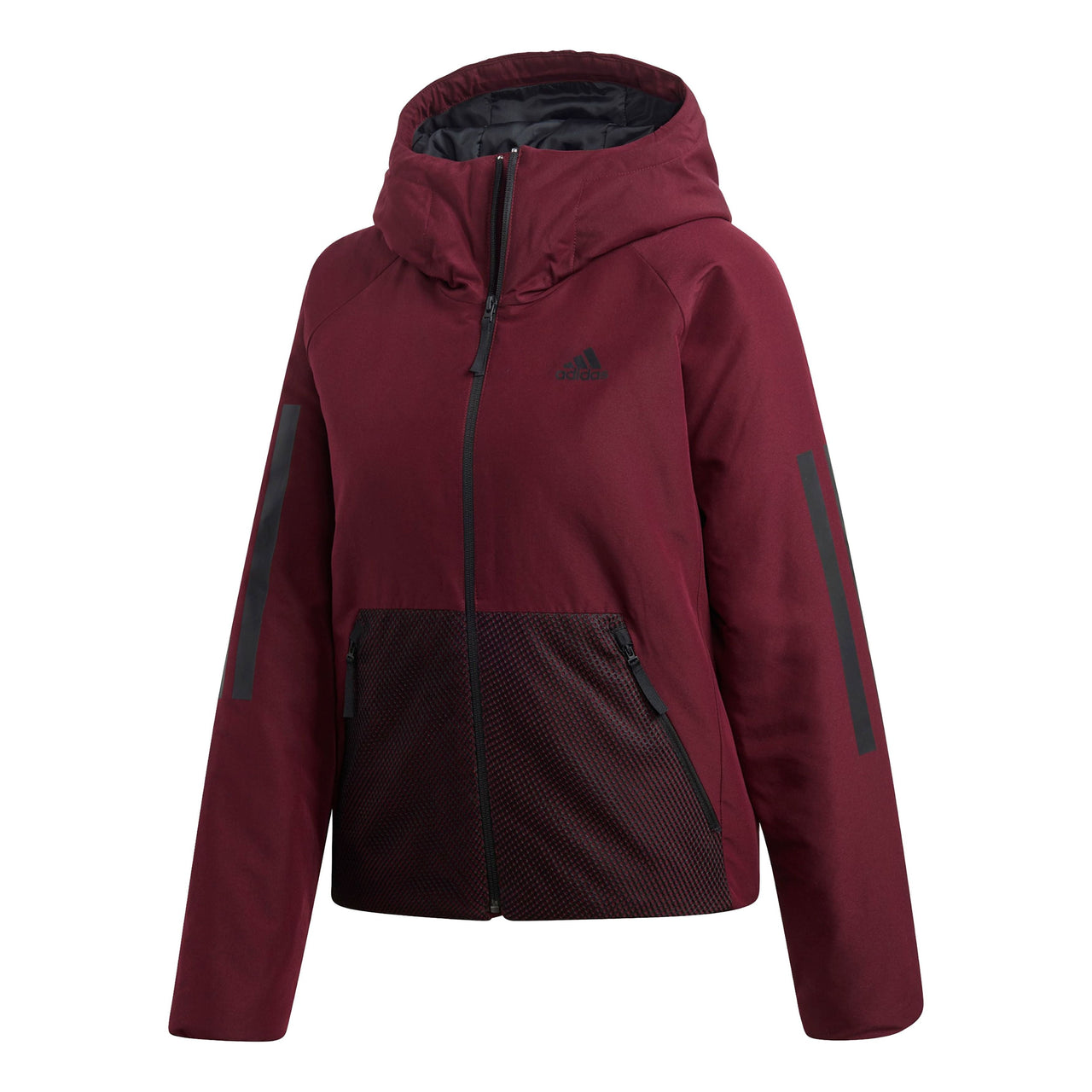 (WMNS) adidas Back-To-Sport Jacket Asia Sizing 'Burgundy' DZ1516