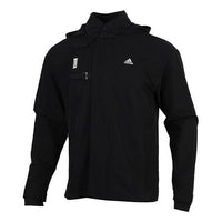 Men's adidas WJ HTT Casual Sports Black Jacket GM4464