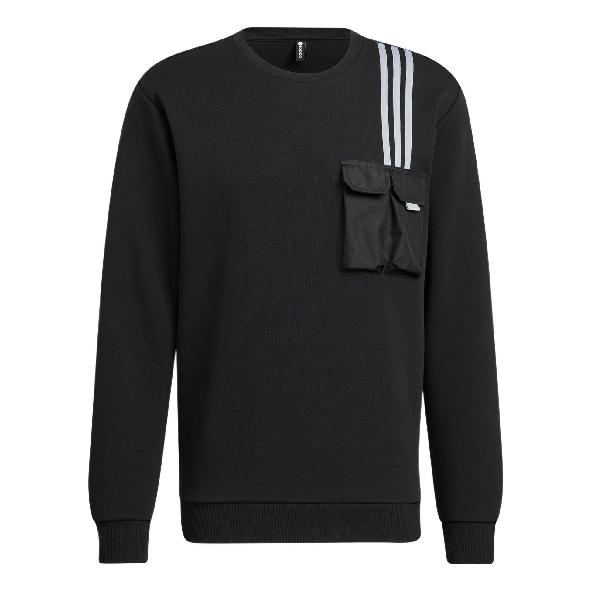 Men's adidas neo Classic Chest Sports Long Sleeves Black HM2019