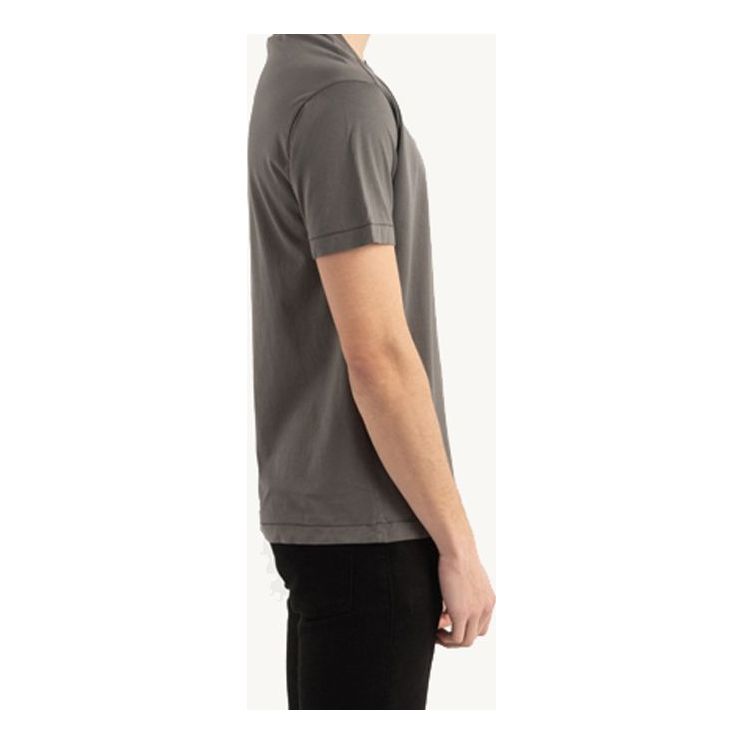 STONE ISLAND Unisex Garment Dyed Patch Logo Tee Gray 721524113-V0063