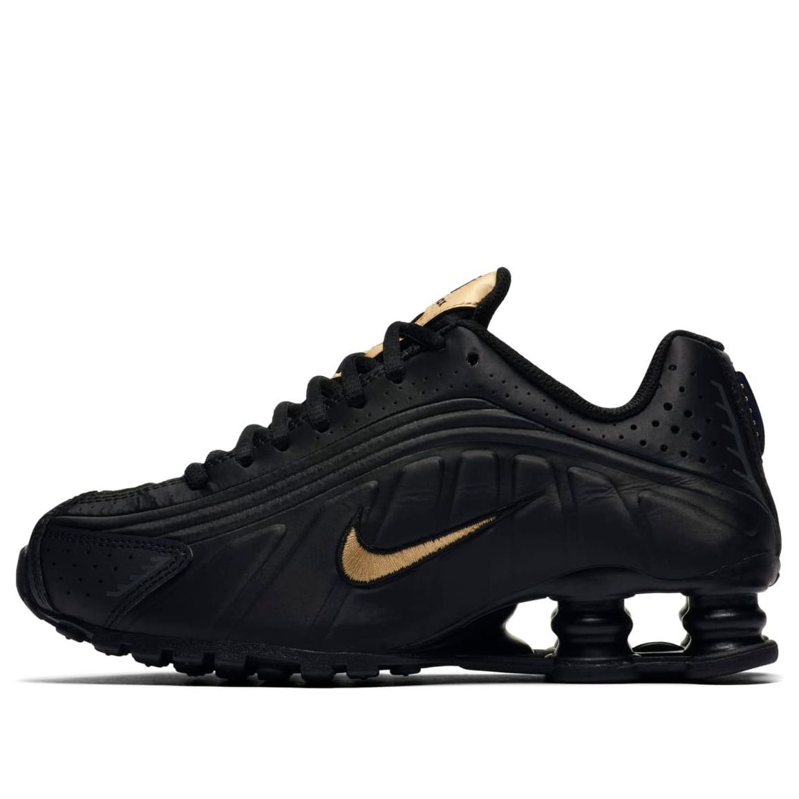 (GS) Nike Shox R4 'Black Metallic Gold' BQ4000-004