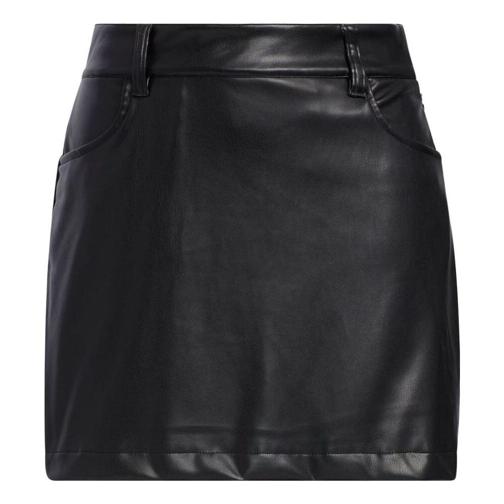 (WMNS) adidas Fake Leather Skirt Asia Sizing 'Black' HZ6093
