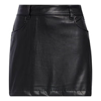 (WMNS) adidas Fake Leather Skirt Asia Sizing 'Black' HZ6093