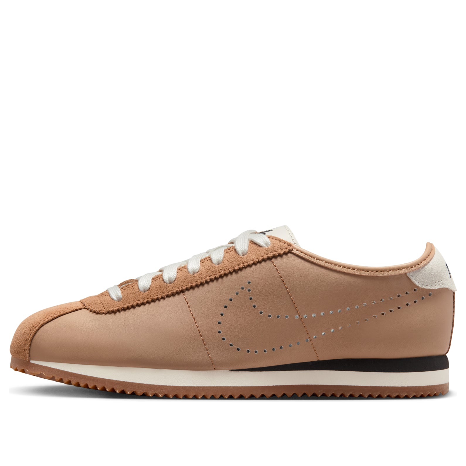 (WMNS) Nike Cortez Leather 'Pale Shale Sail Perforated Swoosh' HQ1841-200