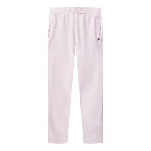 (WMNS) FILA Logo Embroidery Printing Knitting Straight Sweatpants Pink F11W028603F-LP