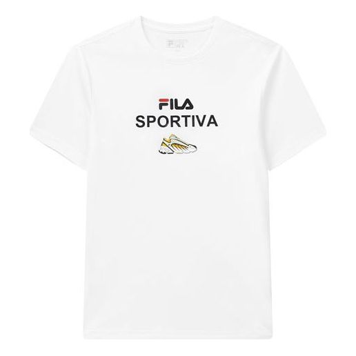 FILA ADE Series Printing Short Sleeve White F11M028151F-WT