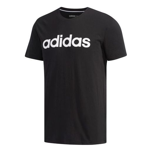 adidas neo Alphabet Logo Short Sleeve Black DW7911