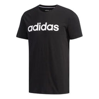 adidas neo Alphabet Logo Short Sleeve Black DW7911