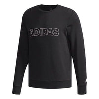 adidas Gfx Crew Hd Red Logo Printing Sports Round Neck Pullover Black CV6269