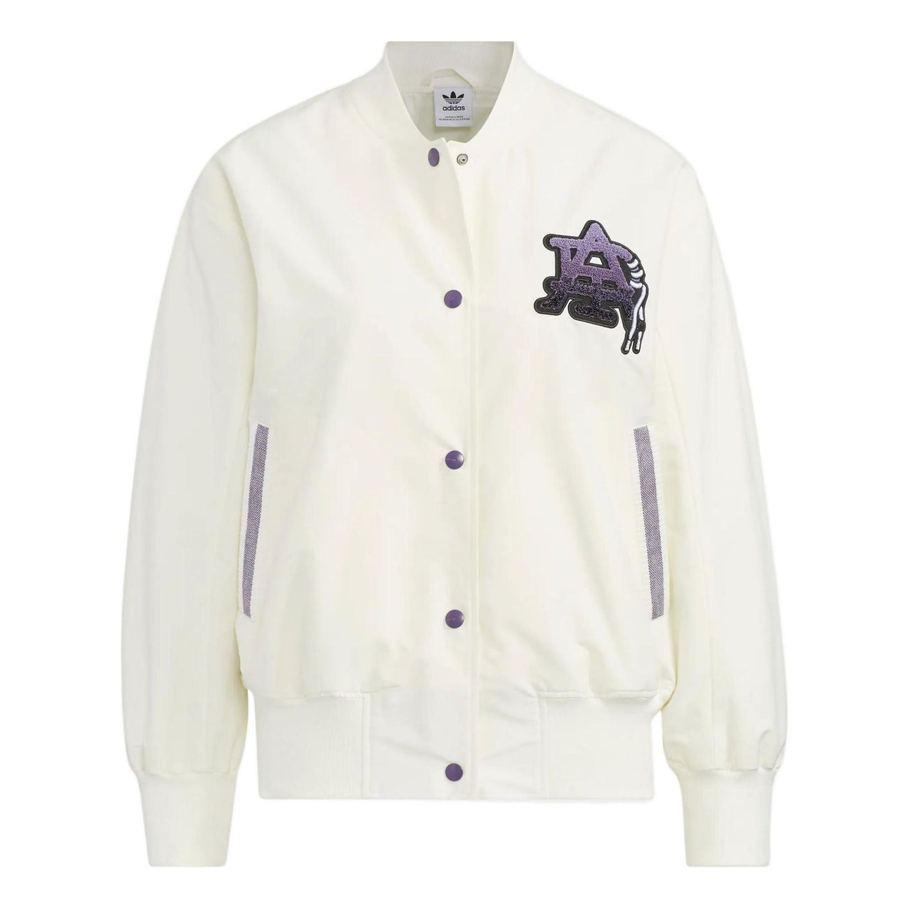 (WMNS) adidas Modern Collegiate Bomber Jacket Asia Sizing 'White' HS1918