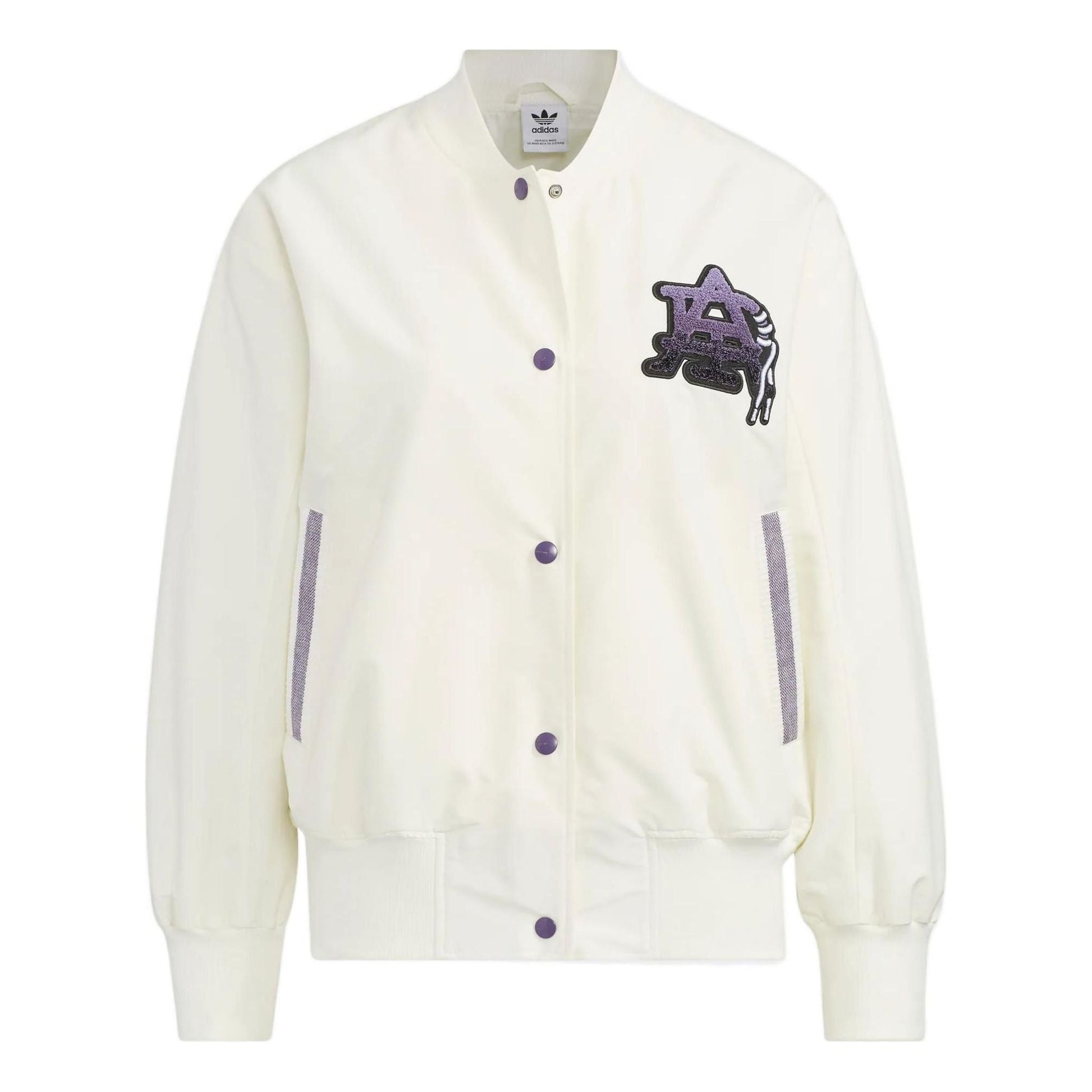 (WMNS) adidas Modern Collegiate Bomber Jacket Asia Sizing 'White' HS1918