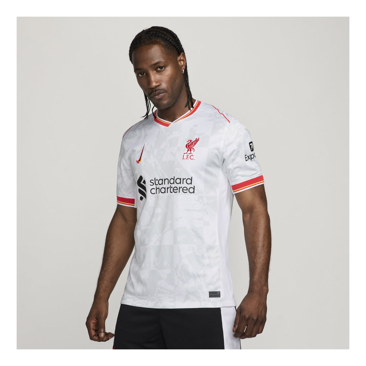 Nike Dri-FIT Liverpool FC 2024/25 Stadium Third Football Jesrey 'White Red' FQ2030-101