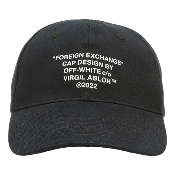 Men's Off-White Logo Alphabet Printing Black Cap CAP-18534550