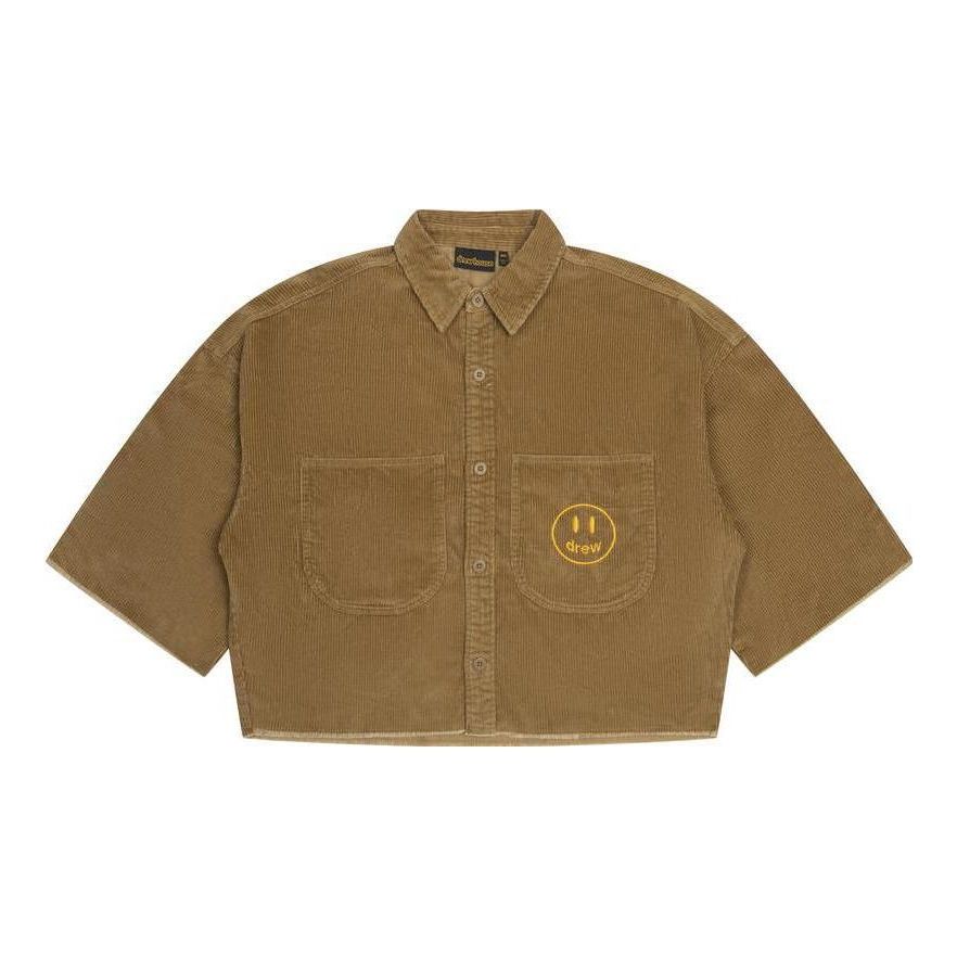 Drew House Corduroy Cropped Short Shirt 'Brown' DH-FW22-1001