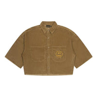 Drew House Corduroy Cropped Short Shirt 'Brown' DH-FW22-1001