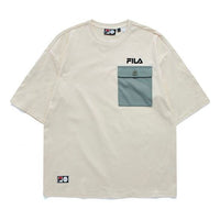 FILA FUSION Chest Pocket Round Neck Loose Sports Short Sleeve Couple Style T11U126102F-IV