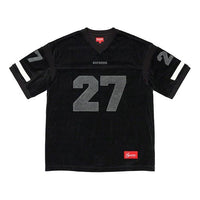 Supreme FW19 Week 8 Velour Football Jersey 'Black' SUP-FW19-785