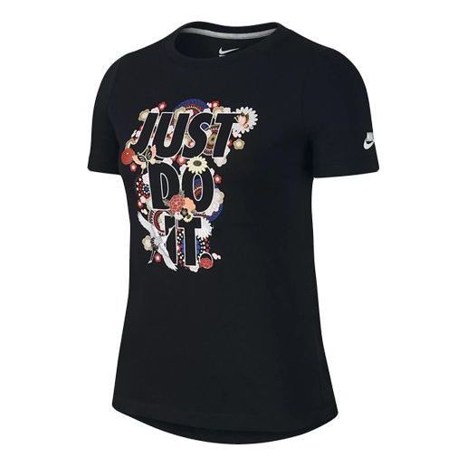 (WMNS) Nike Sportswear JDI Printing Short Sleeve Black AH9386-010