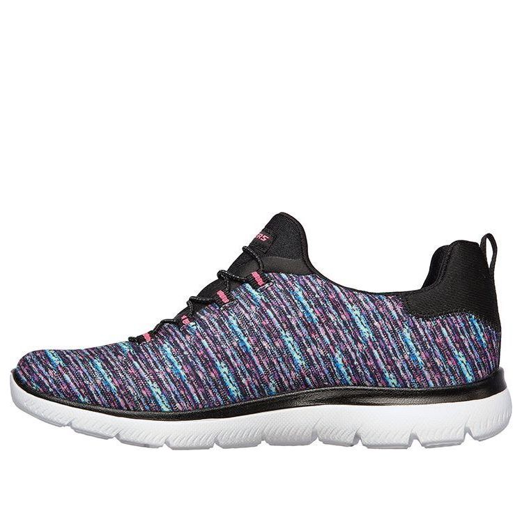 (WMNS) Skechers Summits Low-Top Running Shoes Black/Purple 149525-BKMT