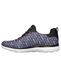 (WMNS) Skechers Summits Low-Top Running Shoes Black/Purple 149525-BKMT