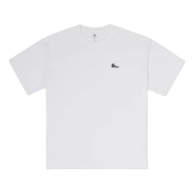 Converse Loose Sneaker Patch T-Shirt Asia Sizing 'White' 10027239-A01