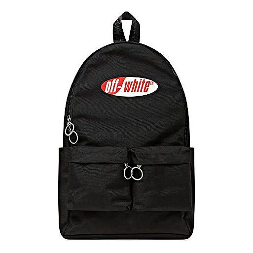 Off-White Red White Logo Multiple Pockets backpack schoolbag Black OMNB003S19D360061020