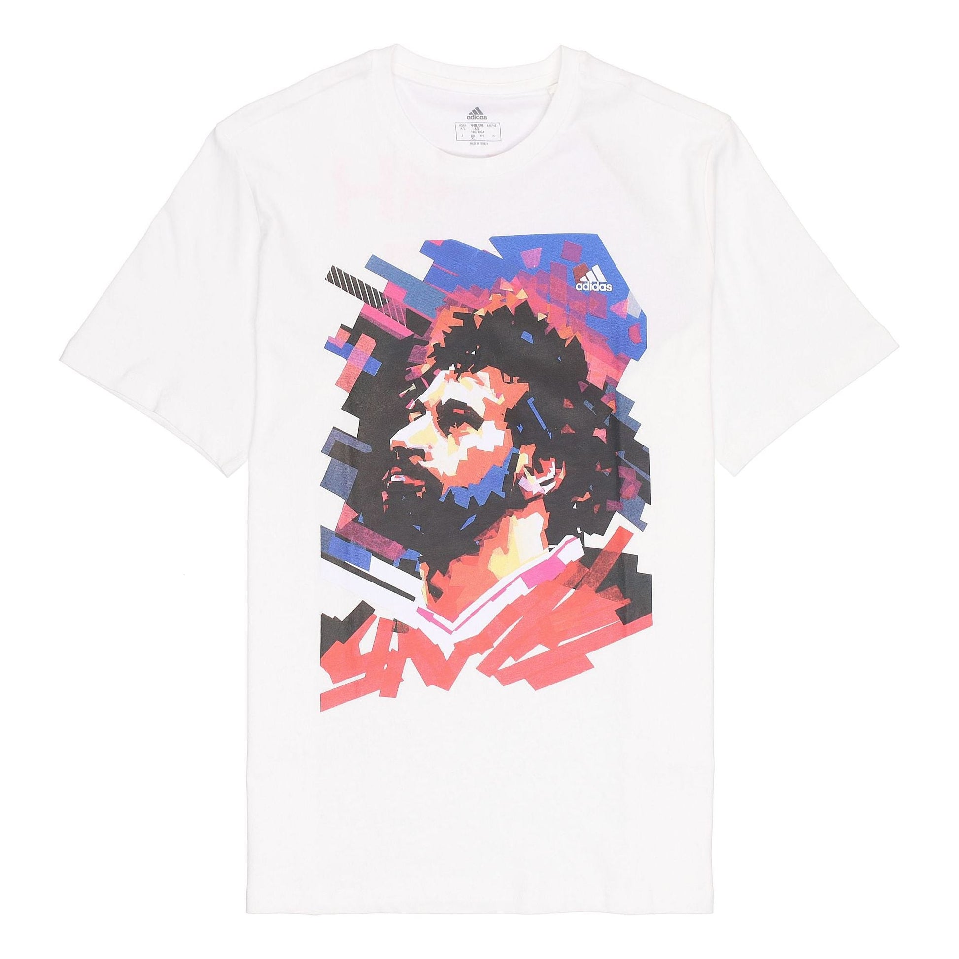 adidas M Salah G T Portrait Alphabet Numeric Printing Soccer/Football Sports Short Sleeve White HA0937