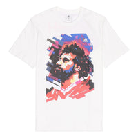 adidas M Salah G T Portrait Alphabet Numeric Printing Soccer/Football Sports Short Sleeve White HA0937