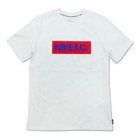 Nike Alphabet Pattern Round Neck Cotton Short Sleeve White CT8430-101