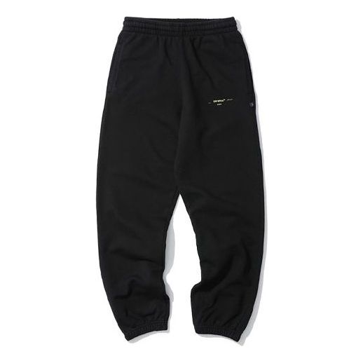 Men's Off-White Arrow Pattern Bundle Feet Sports Pants/Trousers/Joggers Black OFWPT261000MDBKR