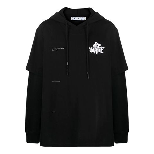 Off-White SS21 Alphabet Printing Sleeve Loose Fit Black OMBB051S21FLE0031001