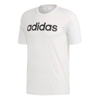 adidas Casual Sports Round Neck Training Short Sleeve White DU1234
