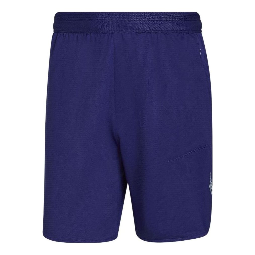 Men's adidas Logo Loose Casual Straight Shorts Navy Blue HC4224