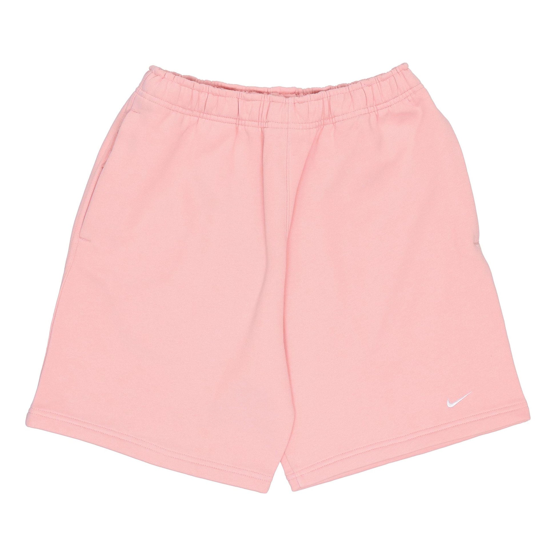 Nike Solo Swoosh Solid Color Casual Sports Straight Shorts Pink DV3056-697