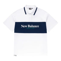 New Balance Polo T-Shirt Asia Sizing 'White Blue' 5FD24203-WT