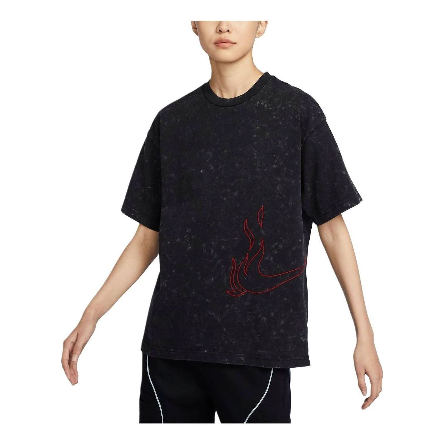 Nike Lunar Year Dragon T-shirt (Asia Sizing) 'Washed Black' FZ7625-010