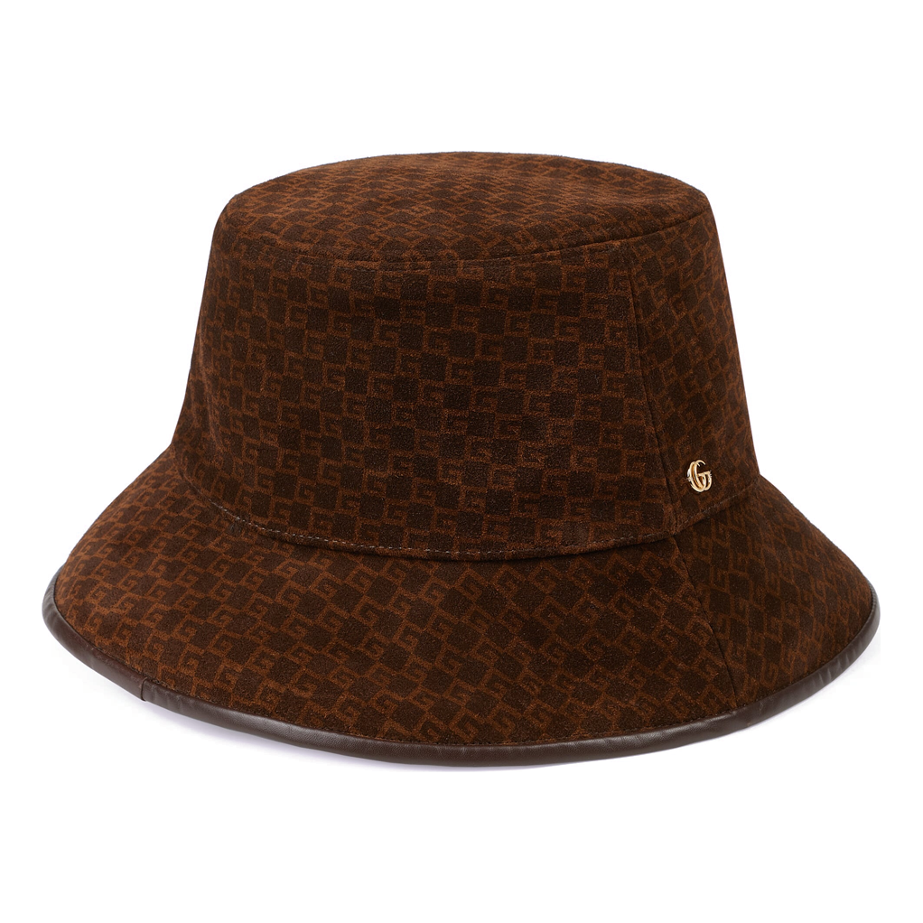 (WMNS) Gucci Mini Square G suede bucket hat 728469-3HAOH-8564