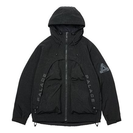 PALACE Multiple Pockets Zipper Hooded Jacket Unisex Black XVHKNQL7MQ6E