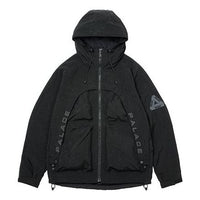 PALACE Multiple Pockets Zipper Hooded Jacket Unisex Black XVHKNQL7MQ6E