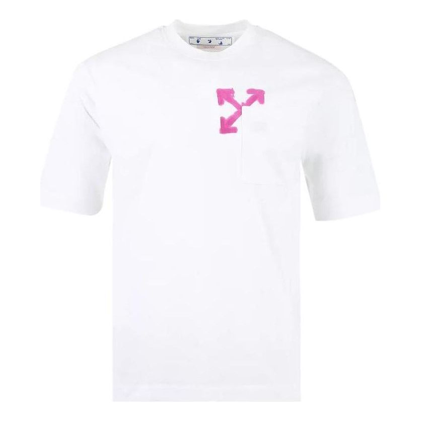 Off-White Spray Arrow Pocket Skate Tee 'White/Purple' OMAA126S22JER0040137