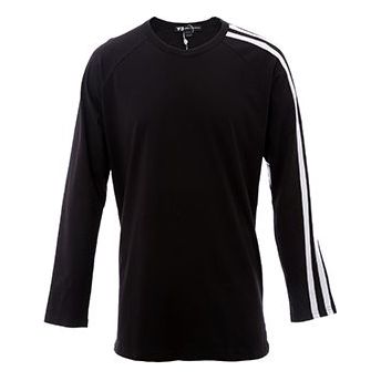 Men's adidas Y-3 Round Neck Long Sleeves Black CF2583