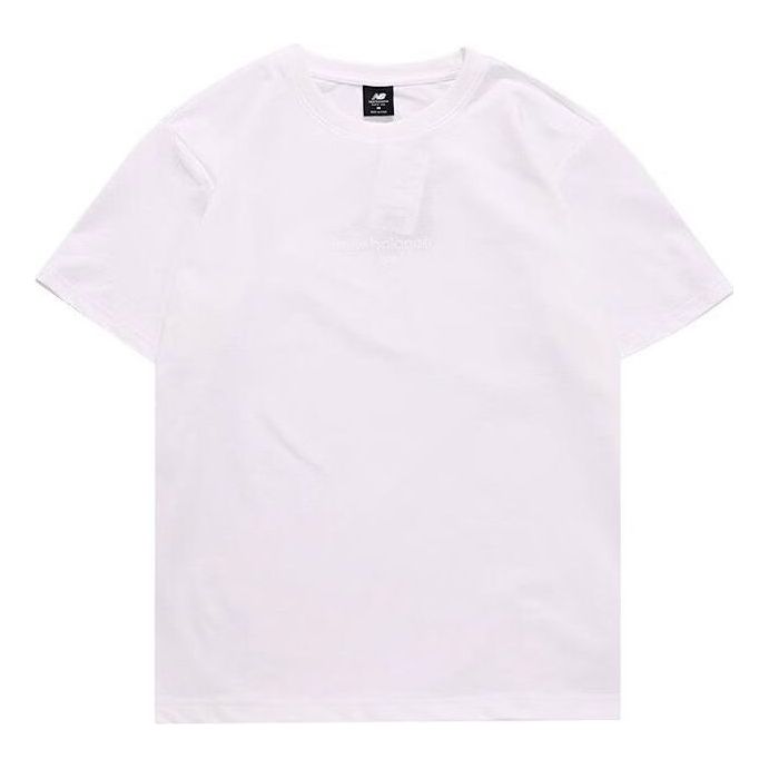 New Balance Logo Print Cotton T-Shirt Asia Sizing 'White' AMT31546-WT