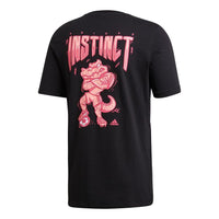 adidas Pred. Instinct Casual Sports Alphabet Printing Short Sleeve Black GE4648
