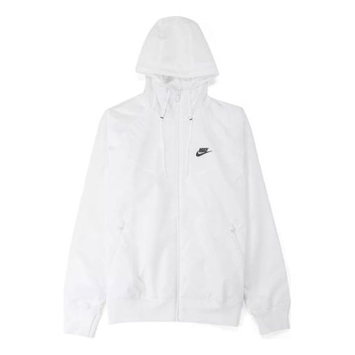 Nike Casual Sports Running hooded Long Sleeves Jacket White AR2191-121